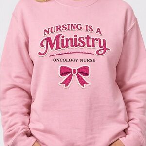 Gildan Pink Nursing Ministry Sweatshirt